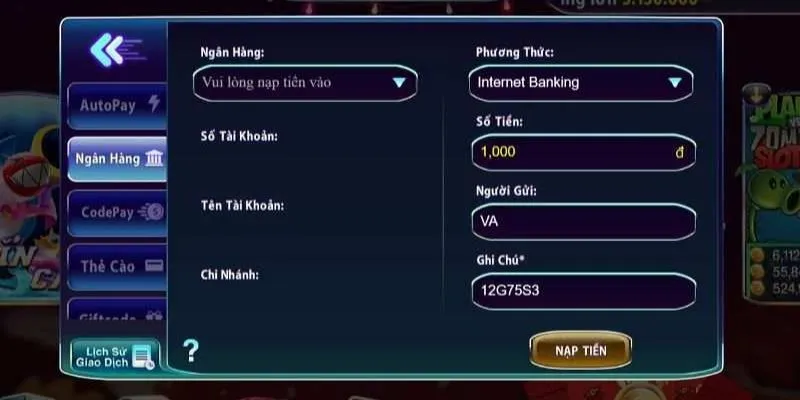 Các phương thức nạp tiền 789club